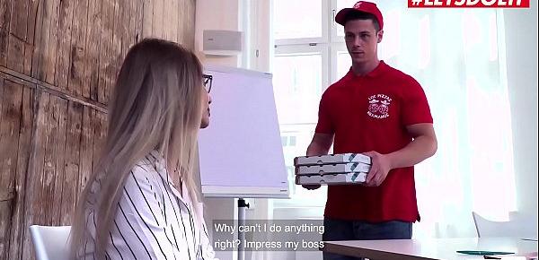  LETSDOEIT - Office Teen Secretary Monika Phamous Bangs At The Office With The Pizza Delivery Guy